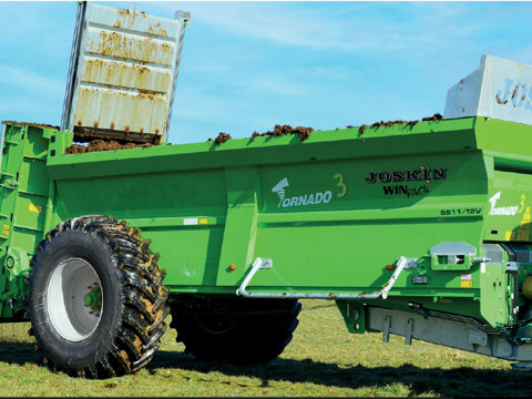 Épandeur à fumier (solide) Joskin TORNADO3 5511 – Batteurs verticaux